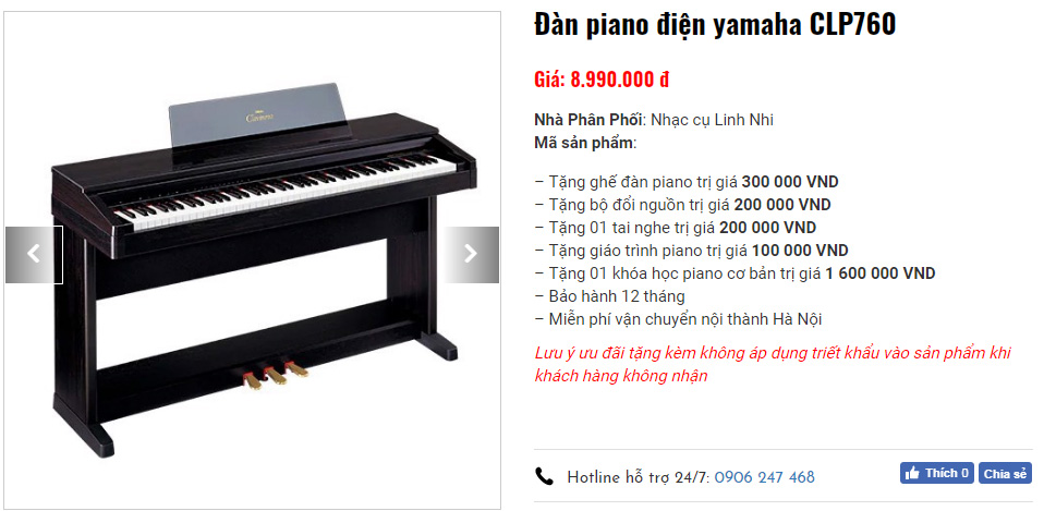 Ưu đãi lớn khi mua piano điện tại Nhạc cụ Linh Nhi